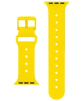 WITHit Yellow Smooth Silicone Band with Band Candy Hope Charms designed for Apple Watch 42mm (Series 1-3 only) & 44/45/46/49mm (Ultra & Ultra 2)
