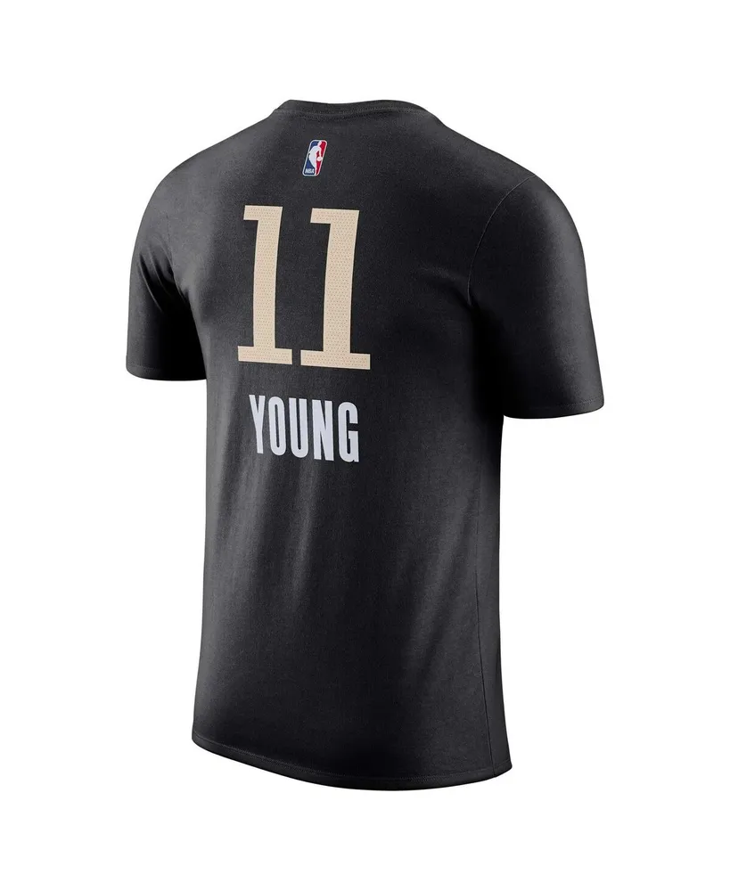 Men's Nike Trae Young Black Atlanta Hawks 2023/24 City Edition Name and Number T-shirt
