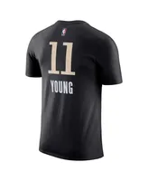 Men's Nike Trae Young Black Atlanta Hawks 2023/24 City Edition Name and Number T-shirt