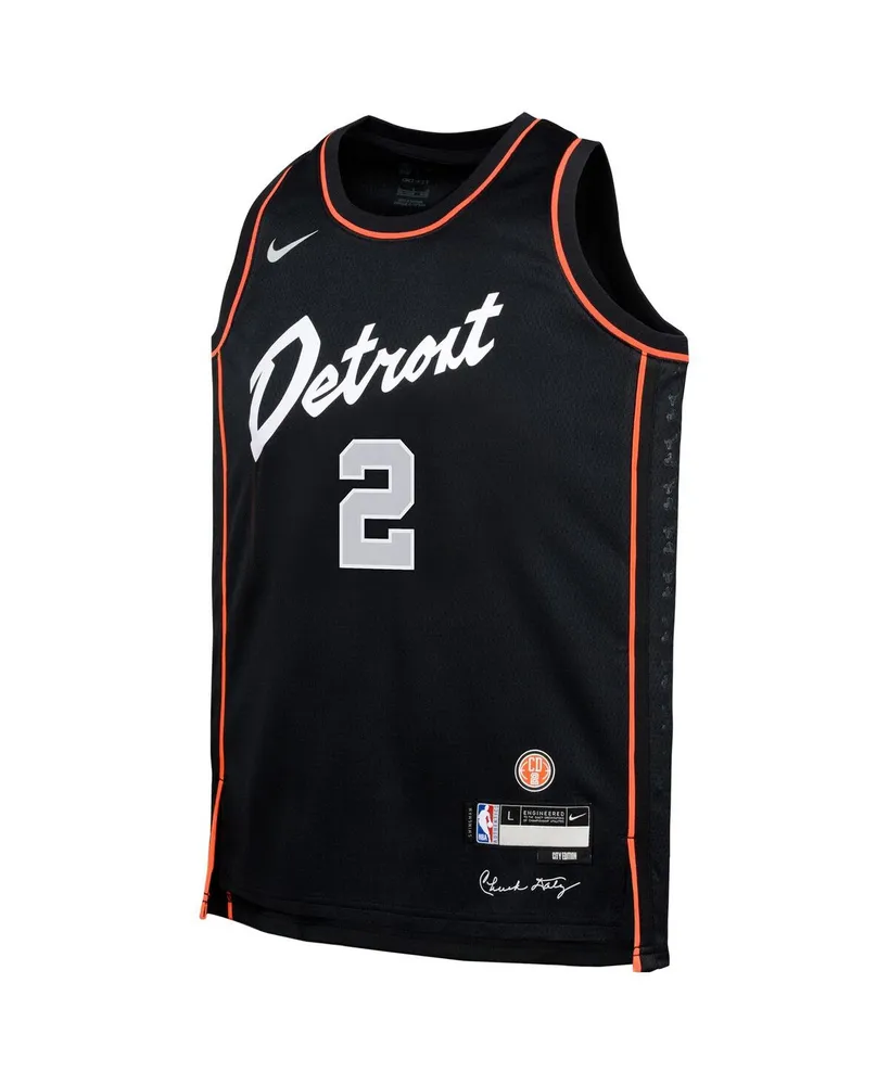 Big Boys Nike Cade Cunningham Black Detroit Pistons 2023/24 Swingman Replica Jersey - City Edition