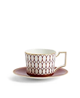 Wedgwood Renaissance Red China Teacup and Saucer