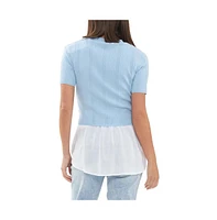 Ripe Maternity Maternity Ripe Franki Detachable Nursing Knit Sweater Sky Blue