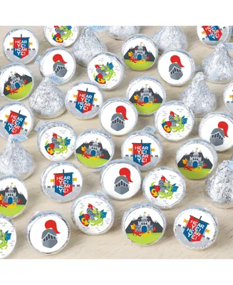 Calling All Knights and Dragons Small Round Candy Stickers Party Labels - 324 Ct - Assorted Pre