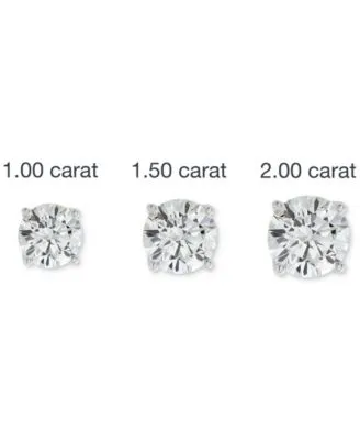 Grown With Love Igi Certified Lab Grown Diamond Stud Earrings Collection 1 2 Ct. T.W. In 14k Gold