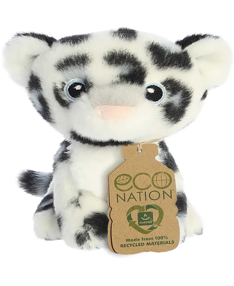 Aurora Mini Snow Leopard Eco Nation Eco-Friendly Plush Toy White 5"