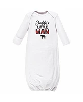 Hudson Baby Boys Cotton Gowns, Buffalo Plaid Family