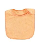 Hudson Baby Infant Girl Rayon from Bamboo Terry Bibs, Citrus, One Size