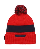 Men's Nike Red Ole Miss Rebels Sideline Team Cuffed Knit Hat with Pom