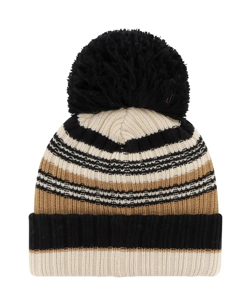 Women's '47 Brand Natural Denver Broncos Barista Cuffed Knit Hat with Pom