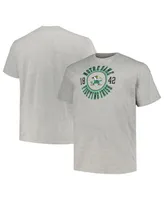 Men's Champion Heather Gray Notre Dame Fighting Irish Big and Tall Circle Logo T-shirt