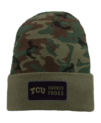 Men's Nike Camo Tcu Horned Frogs Military-Inspired Pack Cuffed Knit Hat