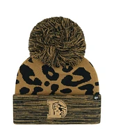 Women's '47 Brand Brown Denver Broncos Rosette Cuffed Knit Hat with Pom