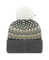 Women's '47 Brand Charcoal Vegas Golden Knights Elsa Cuffed Knit Hat with Pom