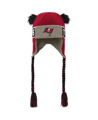 Youth Boys and Girls Outerstuff Red Tampa Bay Buccaneers Wordmark Ears Trooper Knit Hat