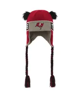 Youth Boys and Girls Outerstuff Red Tampa Bay Buccaneers Wordmark Ears Trooper Knit Hat