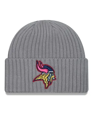 Men's New Era Gray Minnesota Vikings Color Pack Multi Cuffed Knit Hat