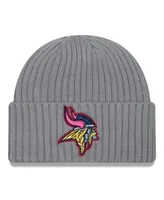 Men's New Era Gray Minnesota Vikings Color Pack Multi Cuffed Knit Hat