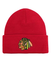 Youth Boys and Girls Chicago Blackhawks Red Essential Cuffed Knit Hat