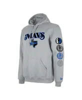 Men's New Era Gray Dallas Mavericks Big and Tall 2023/24 City Edition Jersey Pullover Hoodie