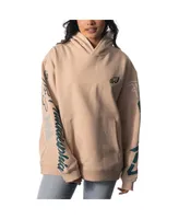 Men's and Women's The Wild Collective Cream Philadelphia Eagles Heavy Block Graphic Pullover Hoodie