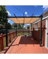 Simplie Fun Aluminum Pergola with Retractable Sun Shade