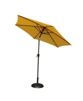 8.8 ft Aluminum Patio Umbrella with Resin Base, Yellow