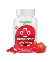 VitaWorks Kids Probiotics 1 Billion Cfu Jelly Beans - Tasty Natural Strawberry Blast Flavor - Vegetarian, Gmo-Free, Nut Free - Dietary Supplement