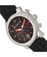 Morphic Men's M90 Series Chronograph Silicone strap Watch w/Date - Black/Red