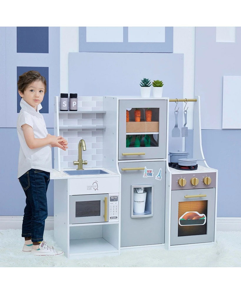 Teamson Kids - Little Chef Lyon Modern Play Kitchen - Grey