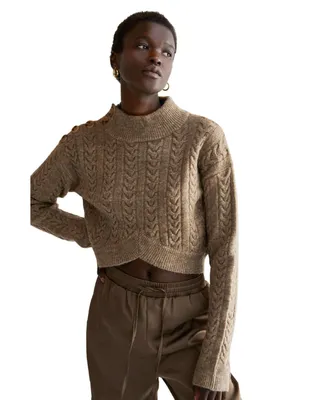 Women's Oliva Mock Neck Crop Sweater