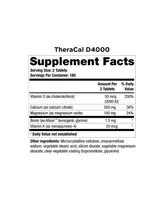 Theralogix TheraCal D4000 Bone Health Supplement with Calcium, Vitamins D3 & K2, Magnesium