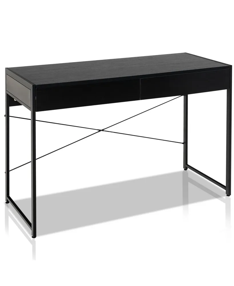 Costway Computer Desk Metal Frame Study Table Home Office Workstation