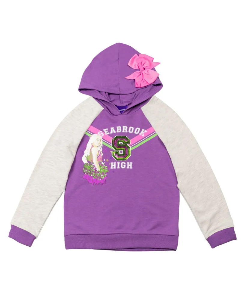 Disney Zombies Girl's French Terry Sequin Hoodie Purple