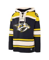 Men's '47 Brand Navy Nashville Predators Superior Lacer Pullover Hoodie