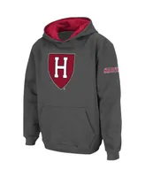 Big Boys Charcoal Harvard Crimson Logo Pullover Hoodie