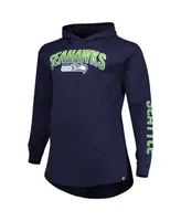 Men's Fanatics College Navy Seattle Seahawks Big and Tall Front Runner Pullover Hoodie