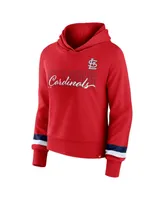 Women's Fanatics Red St. Louis Cardinals Over Under Pullover Hoodie