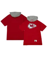 Men's Mitchell & Ness Red Kansas City Chiefs Postgame Short Sleeve Hoodie