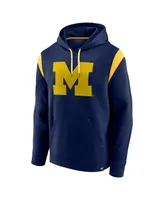 Men's Fanatics Navy Michigan Wolverines Gym Rat Pullover Hoodie