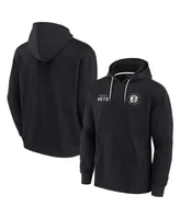 Men's and Women's Fanatics Signature Black Brooklyn Nets Super Soft Fleece Pullover Hoodie