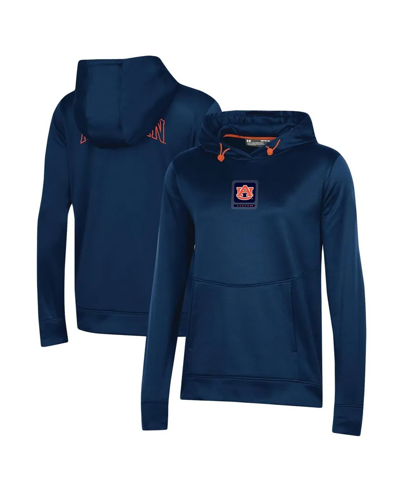 Women's Under Armour Navy Auburn Tigers 2023 Sideline Performance Pullover Hoodie