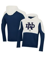 Men's Under Armour Navy Notre Dame Fighting Irish Iconic Pullover Hoodie