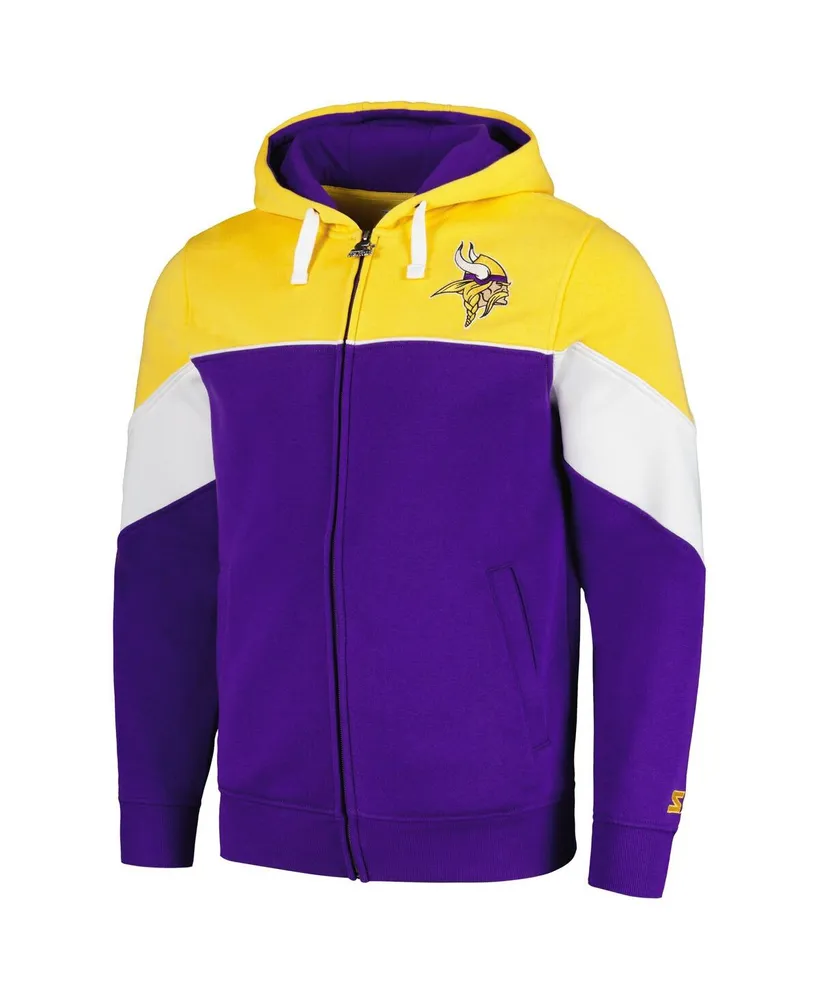 Men's Starter Purple, Gold Minnesota Vikings Running Back Full-Zip Hoodie