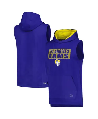 Men's Msx by Michael Strahan Royal Los Angeles Rams Marathon Sleeveless Pullover Hoodie