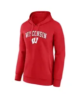 Women's Fanatics Red Wisconsin Badgers Evergreen Campus Pullover Hoodie