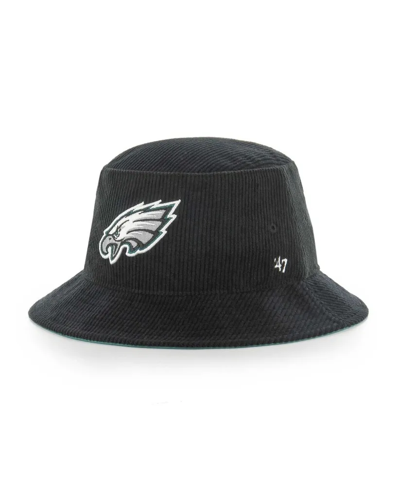 Men's '47 Brand Black Philadelphia Eagles Thick Cord Bucket Hat