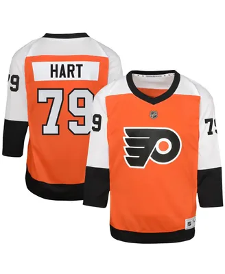 Big Boys Carter Hart Burnt Orange Philadelphia Flyers Home Replica Player Jersey