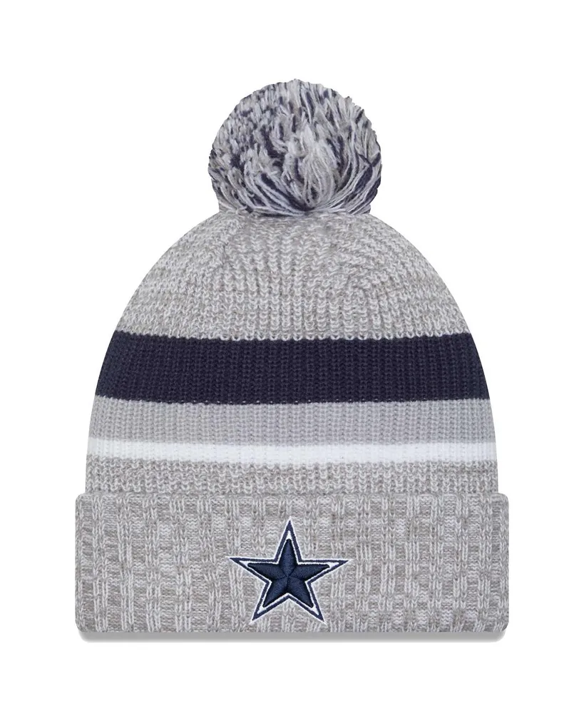 Men's New Era Heather Gray Dallas Cowboys Cuffed Knit Hat with Pom