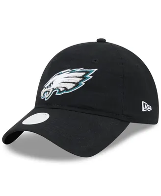 Women's New Era Black Philadelphia Eagles Main Core Classic 2.0 9TWENTY Adjustable Hat