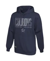 Men's Navy Dallas Cowboys Backfield Combine Authentic Pullover Hoodie